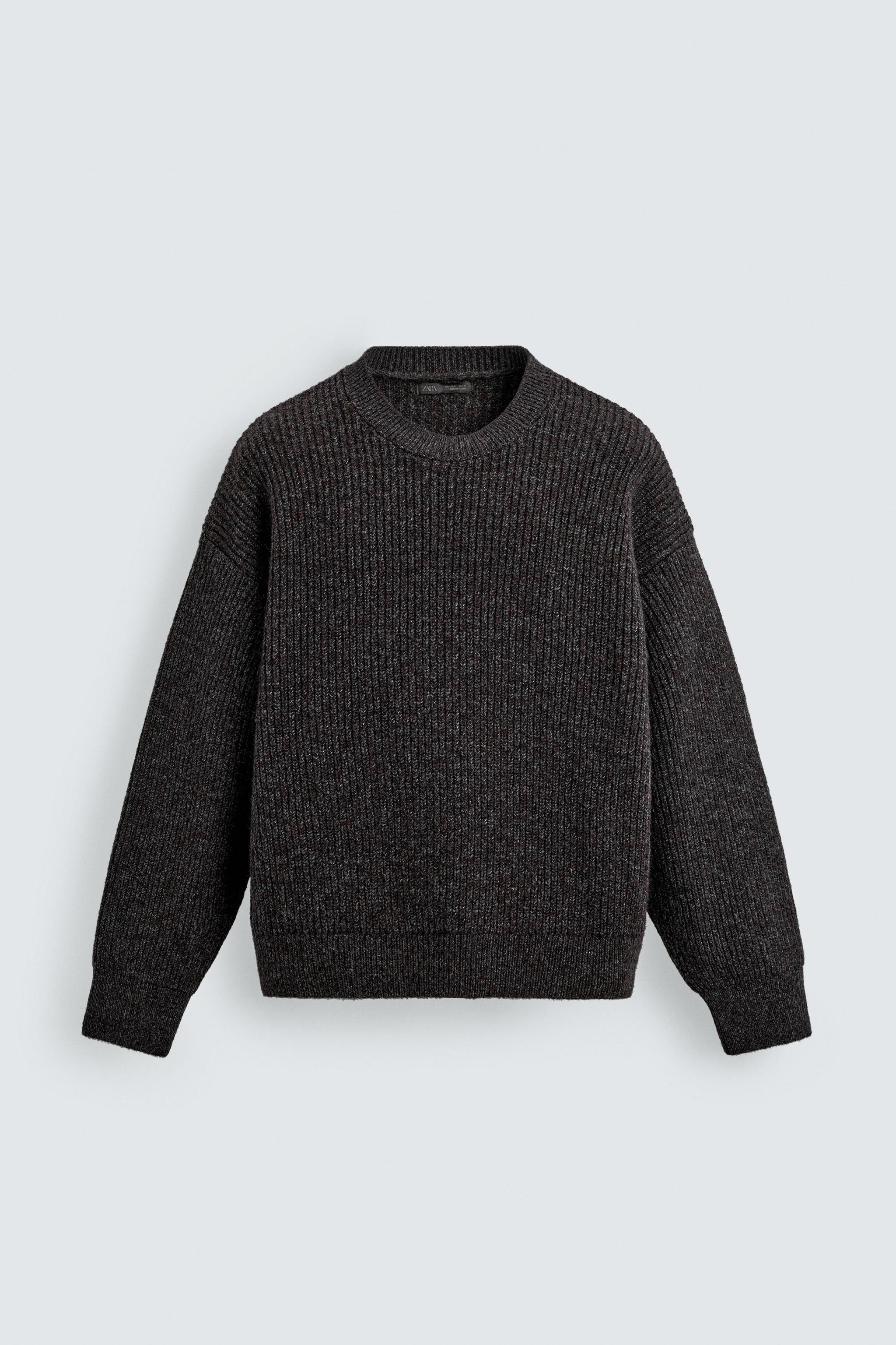 CONTRAST TEXTURED JUMPER - Black | ZARA Singapore