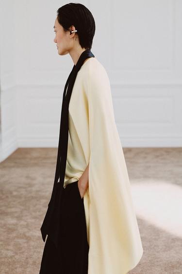 ZW COLLECTION ASYMMETRIC SCARF BLOUSE - Yellow by Zara