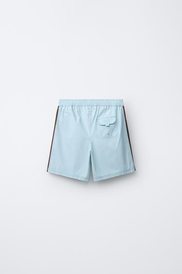 6-14 YEARS/ PUKAS SURF COLOUR BLOCK SWIM SHORTS - Blue by Zara - Image 1