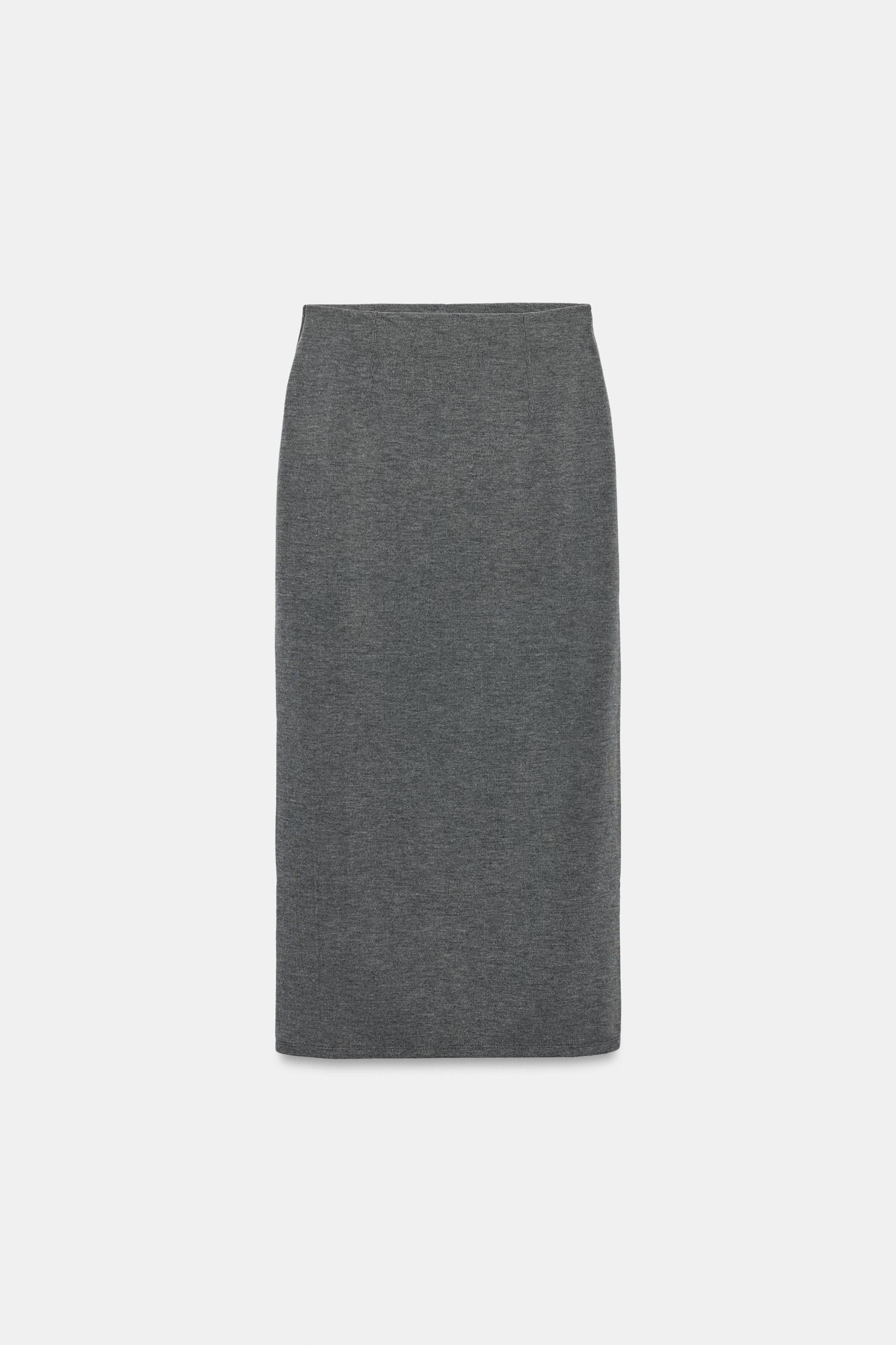 SOFT STRAIGHT MIDI SKIRT - thumbnail 4