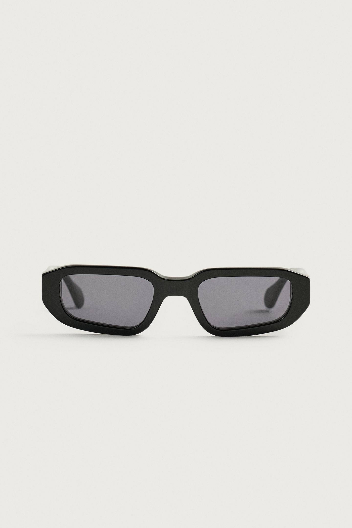 Мужские солнцезащитные очки Zara Rectangular, цвет: Чёрный — фото 3