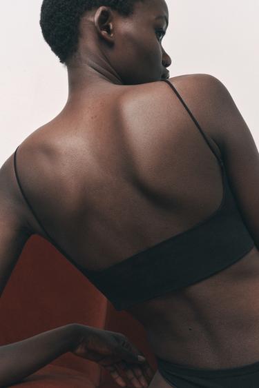 BRALETTE TRIANGLE SANS COUTURE - Noir de Zara - Image 1