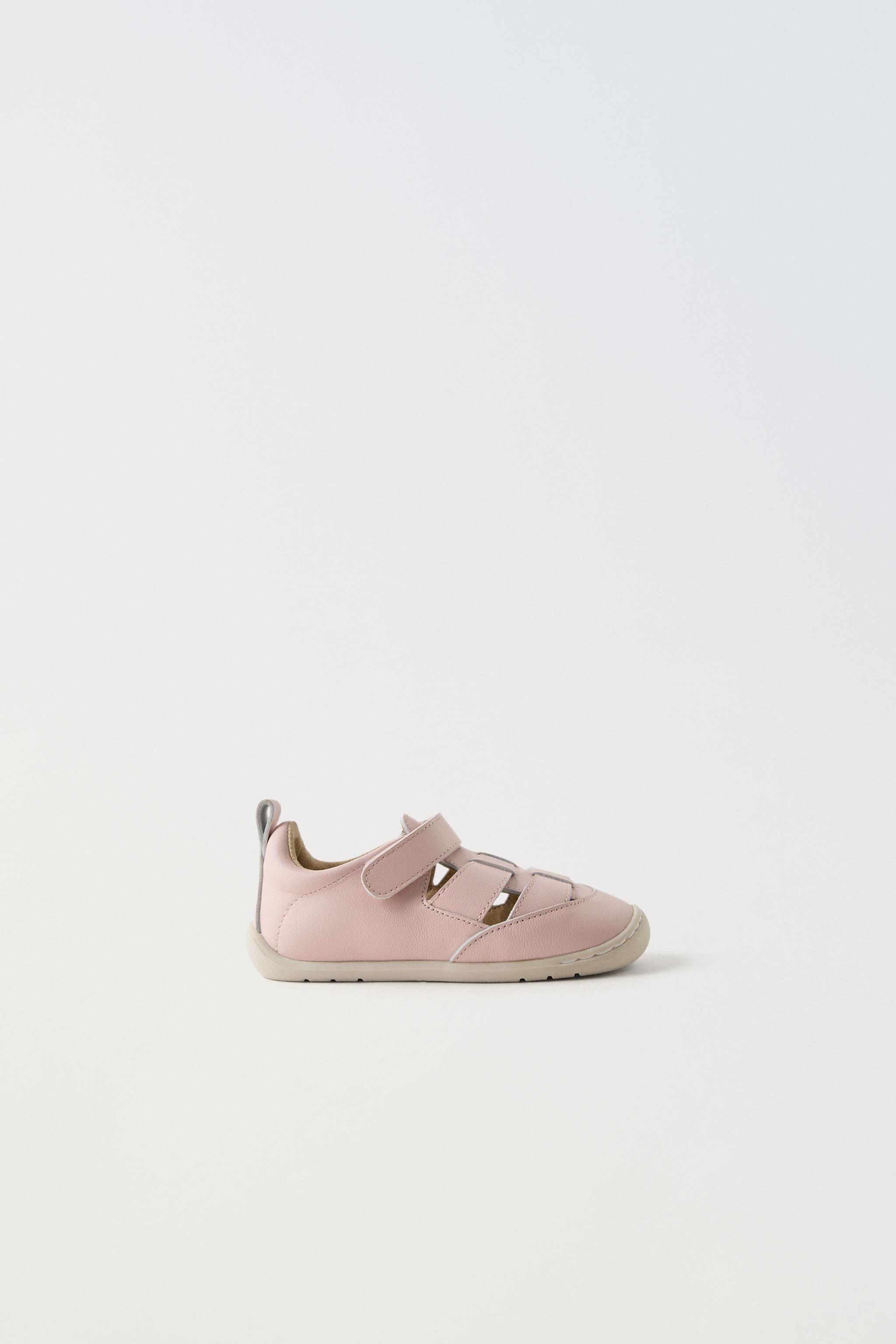 REINFORCED LEATHER CAGE SHOES - White | ZARA United States