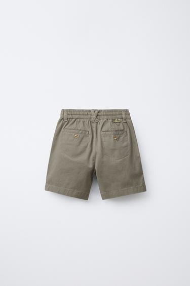 CHINO-STYLE BERMUDA SHORTS - Khaki by Zara - Image 1