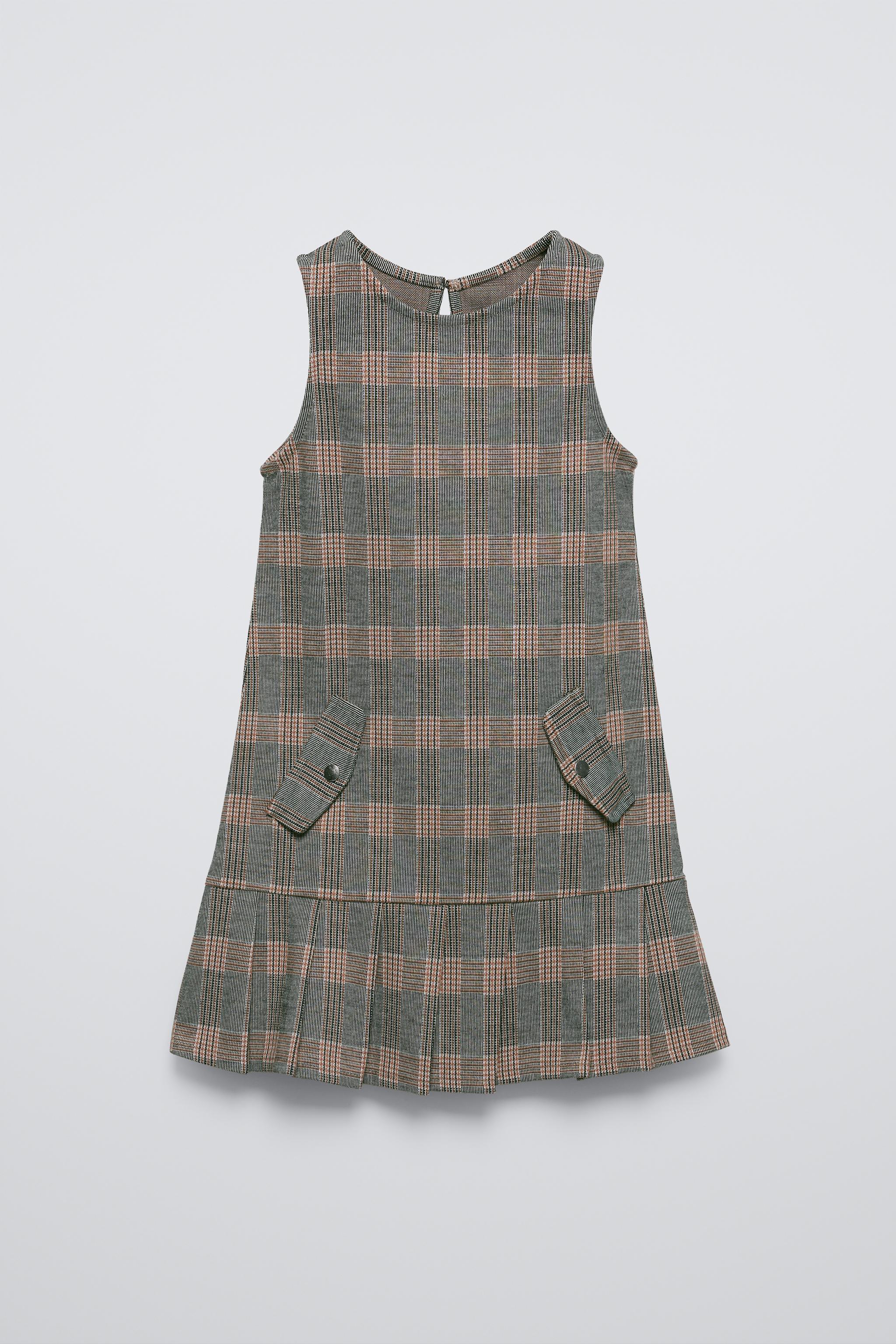 Zara Plaid sold Pinafore Dress