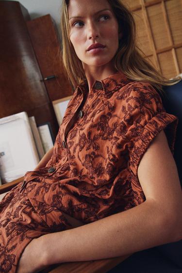 TOP BRODÉ À ÉLASTIQUES - Tuile de Zara - Image 3