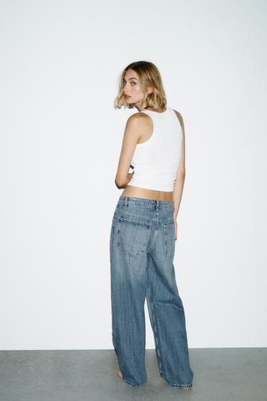 JEANS TRF BAGGY BARREL TAILLE NORMALE - Bleu de Zara - Image 5