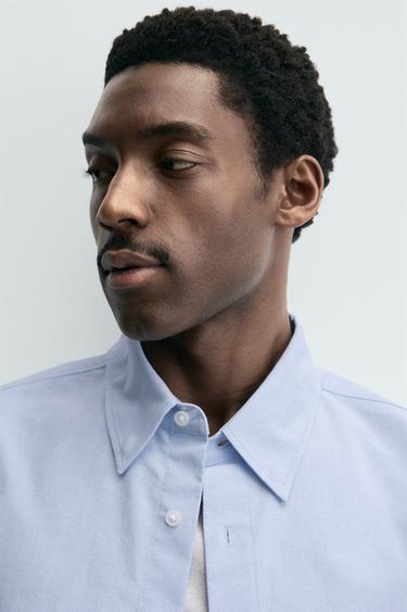 CHEMISE OVERSIZED FIT OXFORD - Bleu clair de Zara - Image 5