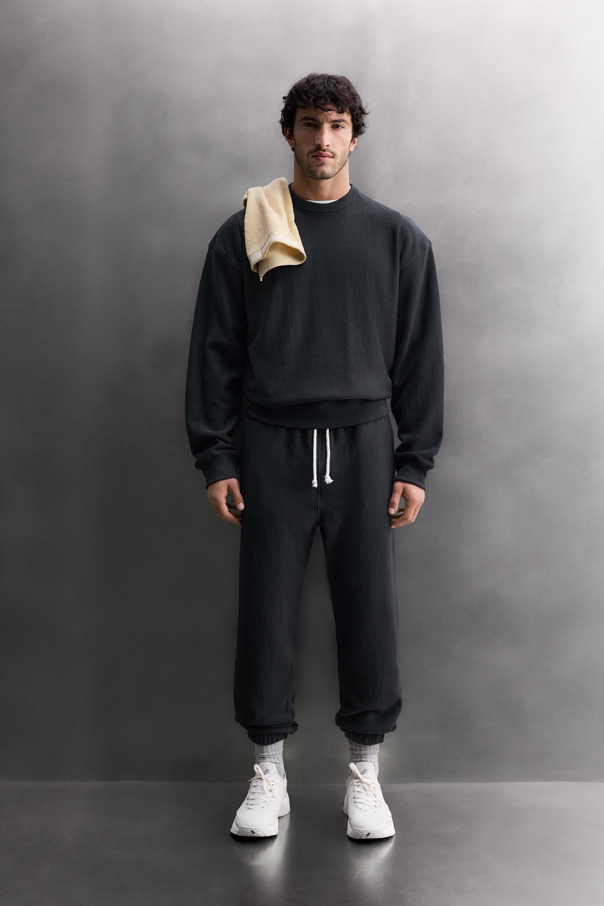 CREW NECK TRAINING SWEATSHIRT - Navy blue | ZARA Canada