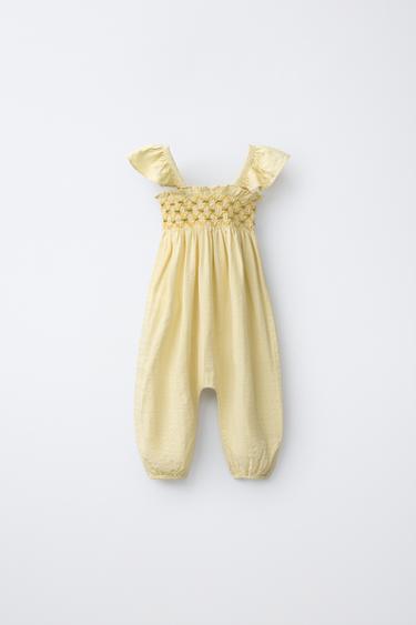 SALOPETTE LONGUE À POMPONS - Jaune clair de Zara - Image 1