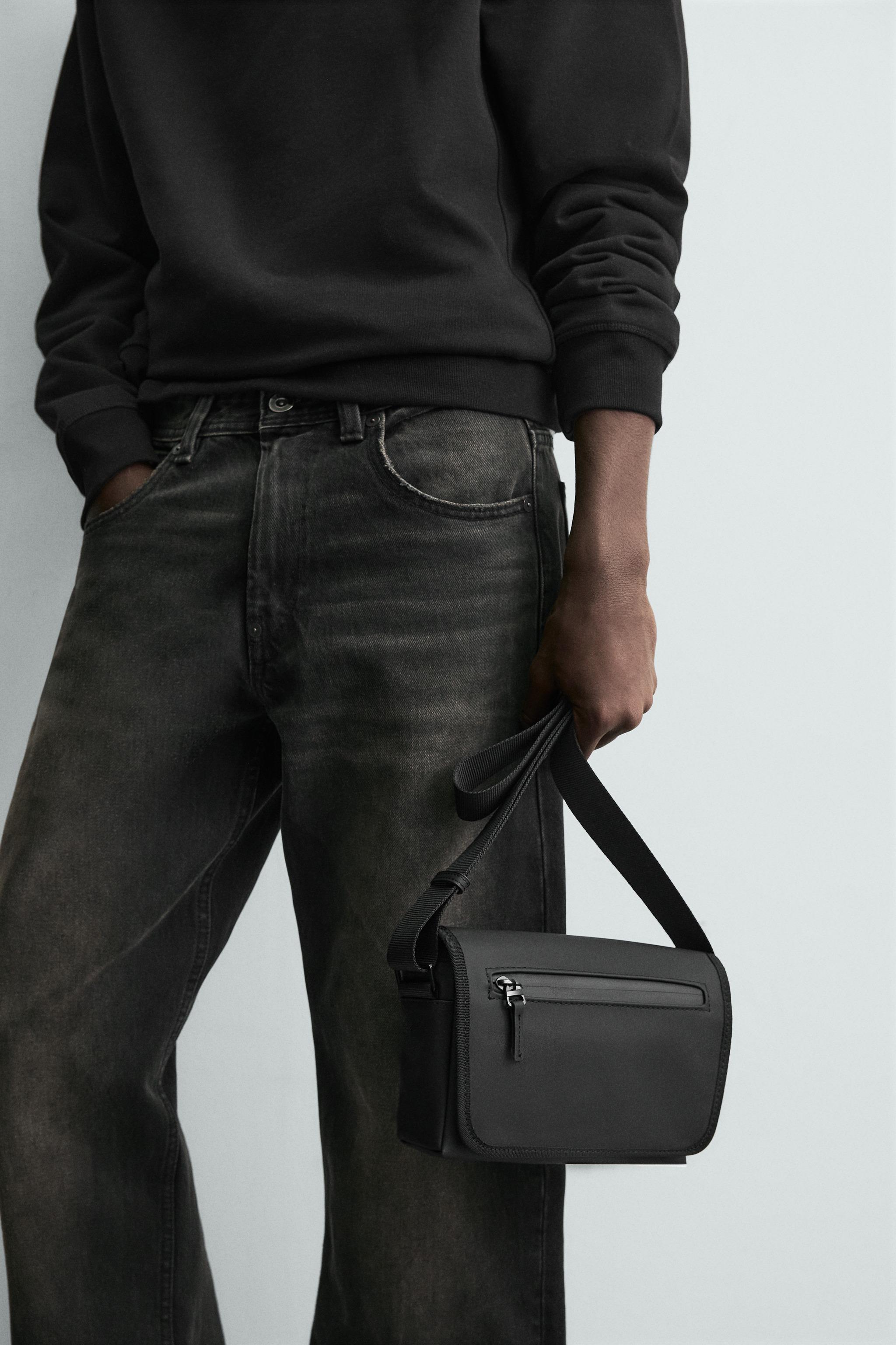 RUBBERIZED CROSSBODY BAG