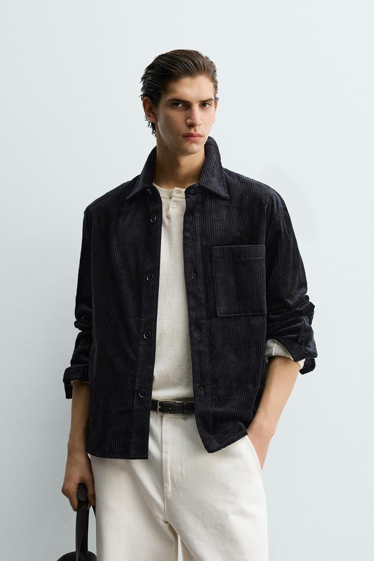 ZARA RELAXED FIT CORDUROY OVERSHIRT