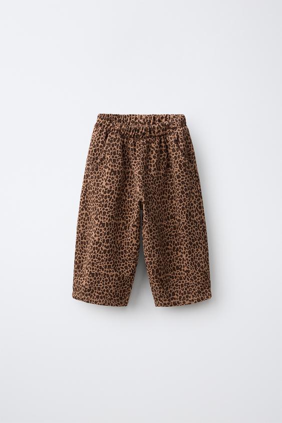 შარვალი BALLOON ANIMAL PRINT - Zara-ს Leopard - სურათი 0