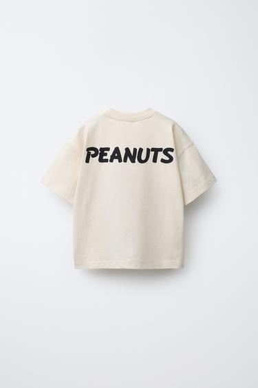 SNOOPY PEANUTS™ PATCH T-SHIRT - Ecru by Zara - Image 1