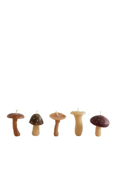 Zara PUMPKIN SPICE MUSHROOM SCENTED CANDLE PACK (PACK OF 5) - 南瓜色