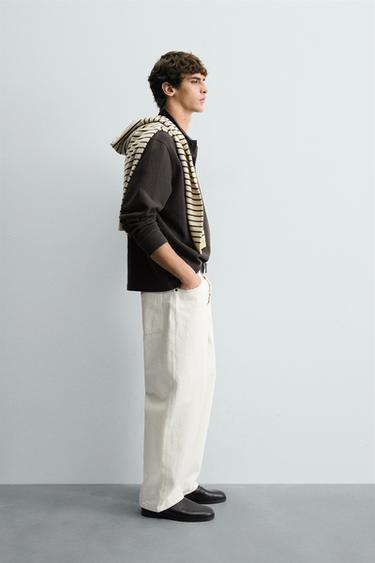 POLO STRUCTURÉ DÉLAVÉ - Marron foncé de Zara - Image 3