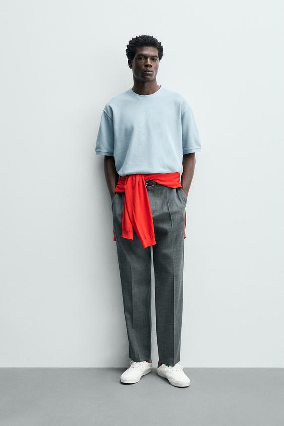 REGULAR FIT PIQUÉ TEXTURED SWEATSHIRT from Zara - $49.90