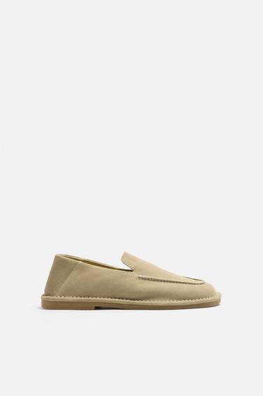 LÄSSIGER LEDERMOKASSIN - Beige von Zara