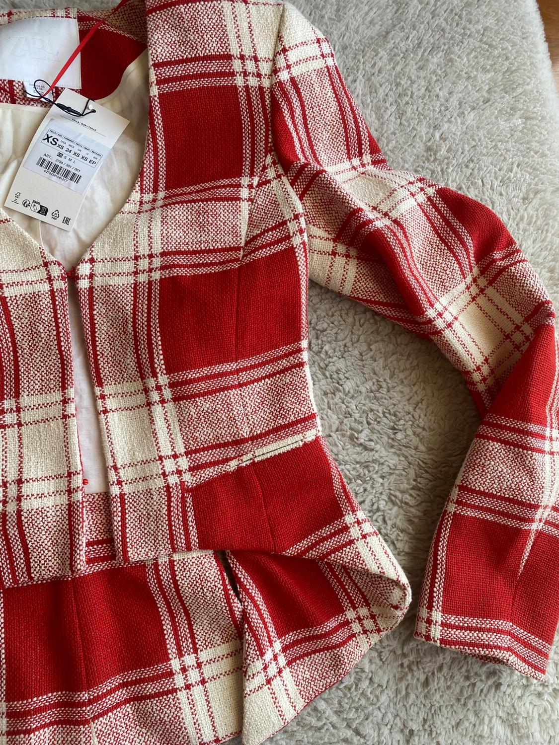 ZW COLLECTION FITTED CHECK JACKET - Image 3