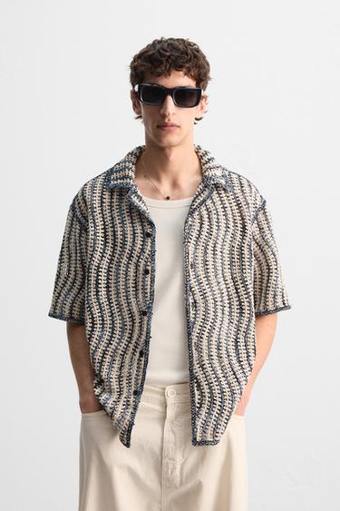 WAVE CROCHET SHIRT - Multicoloured by Zara
