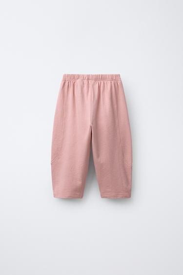 BALLOON PLUSH TROUSERS - Mid-pink by Zara - Image 1