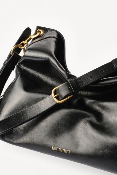Zara MAXI LEATHER BAG WILLY CHAVARRIA X ZARA - Black