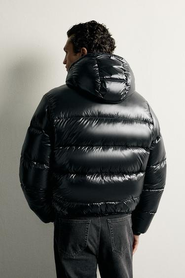 BLOUSON DÉPERLANT 80 % DUVET ET 20 % PLUMES - Noir de Zara - Image 2