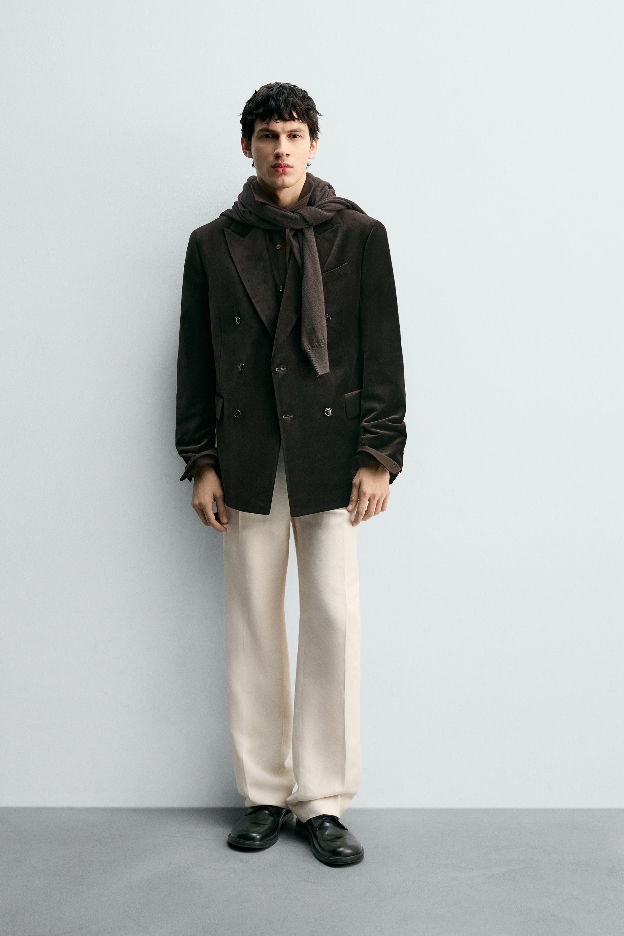 ベルベット レギュラーフィットブレザー - ブラウン | ZARA Japan / 日本