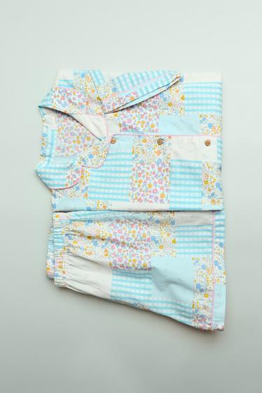 2-6 URTE/ PIJAMA ALKANDORA ETA BERMUDA PATCHWORK - Artile kolorea, Zara-rena