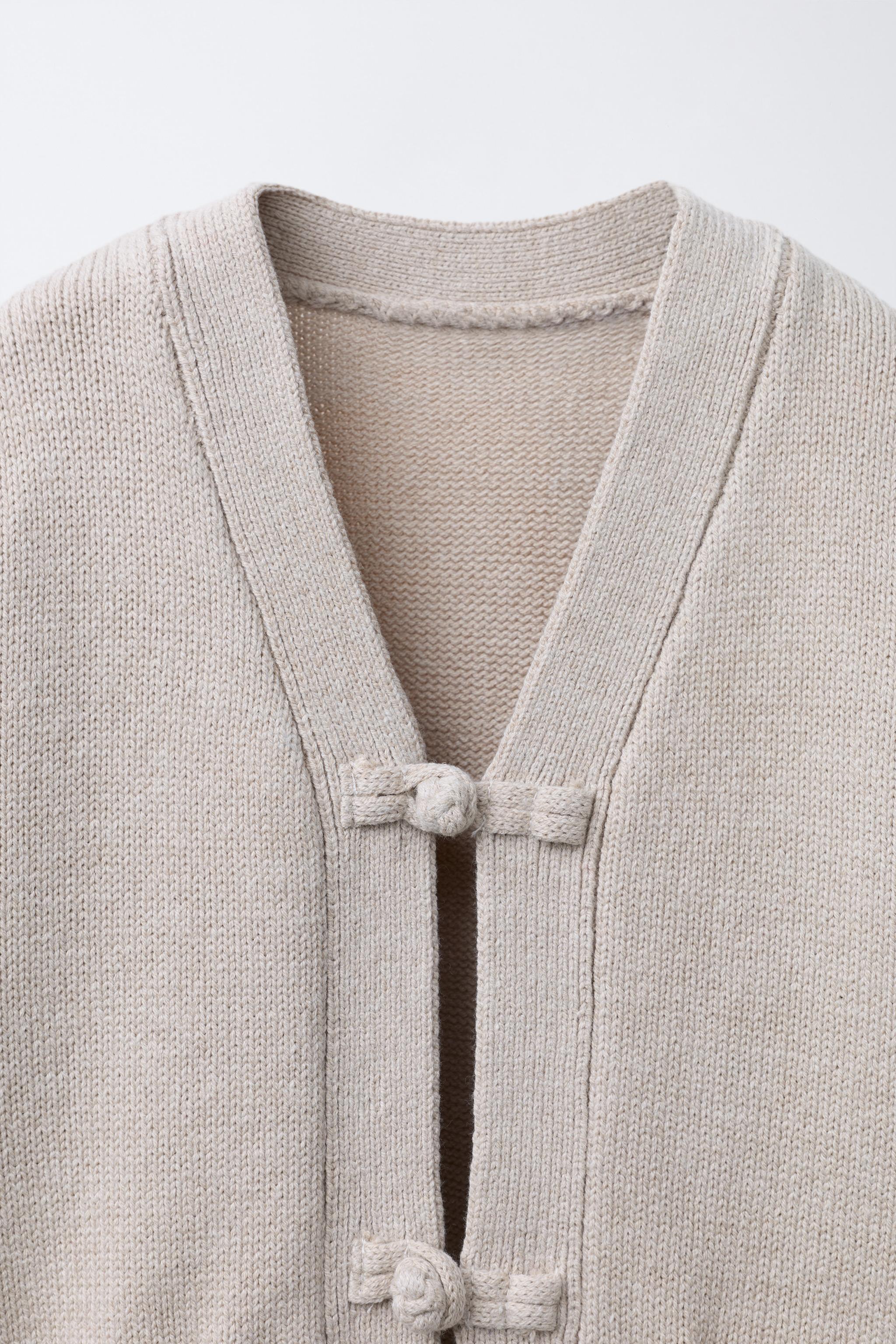 ニットカーディガン 馬の刺繍入り - エクリュ | ZARA Japan / 日本