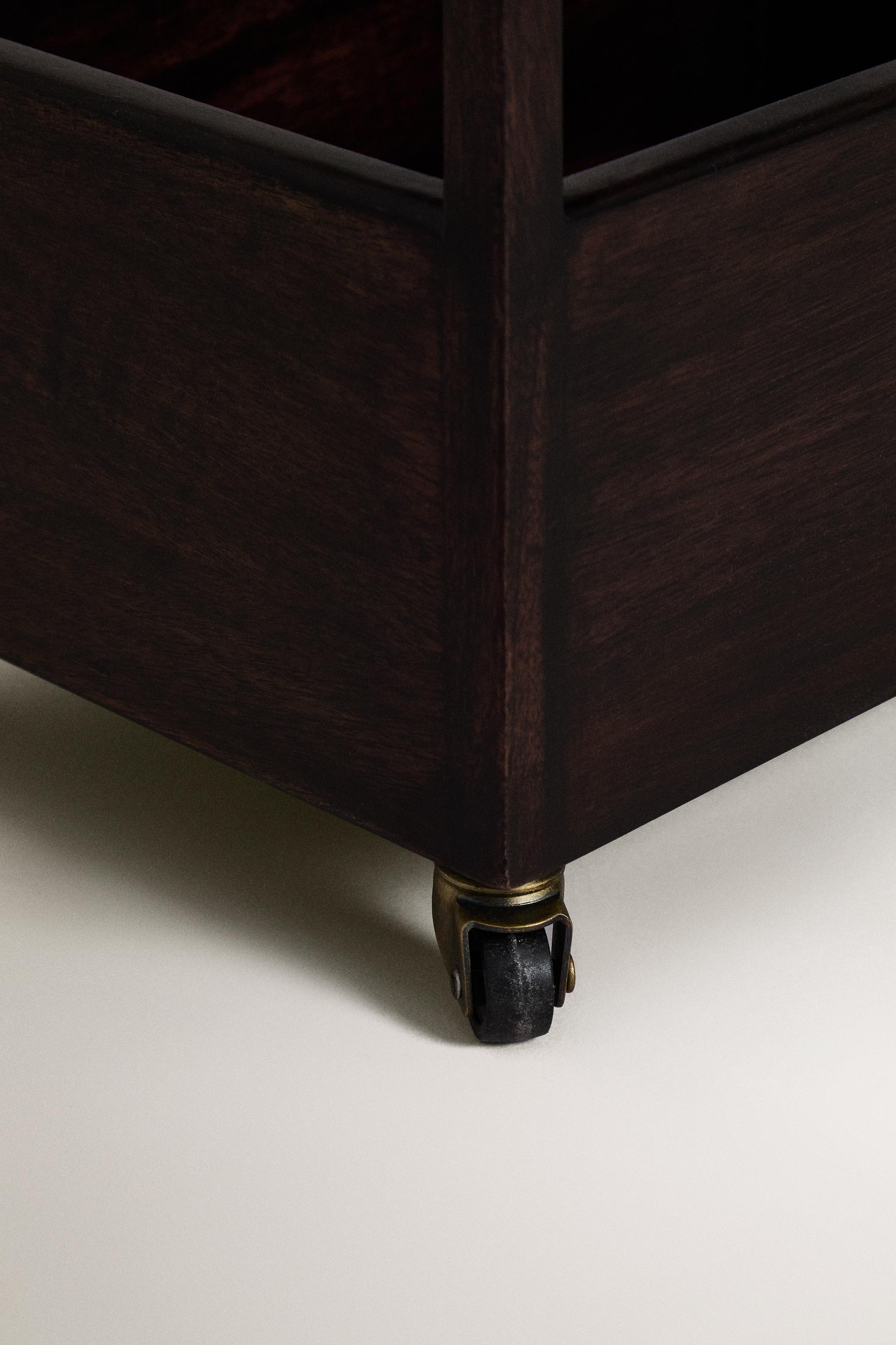 WOODEN STORAGE UNIT - Dark brown | ZARA United States