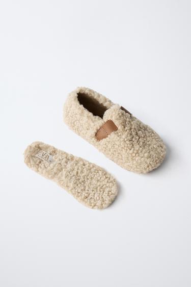CHAUSSURES BAREFOOT EFFET MOUTON - Blanc écru de Zara - Image 3