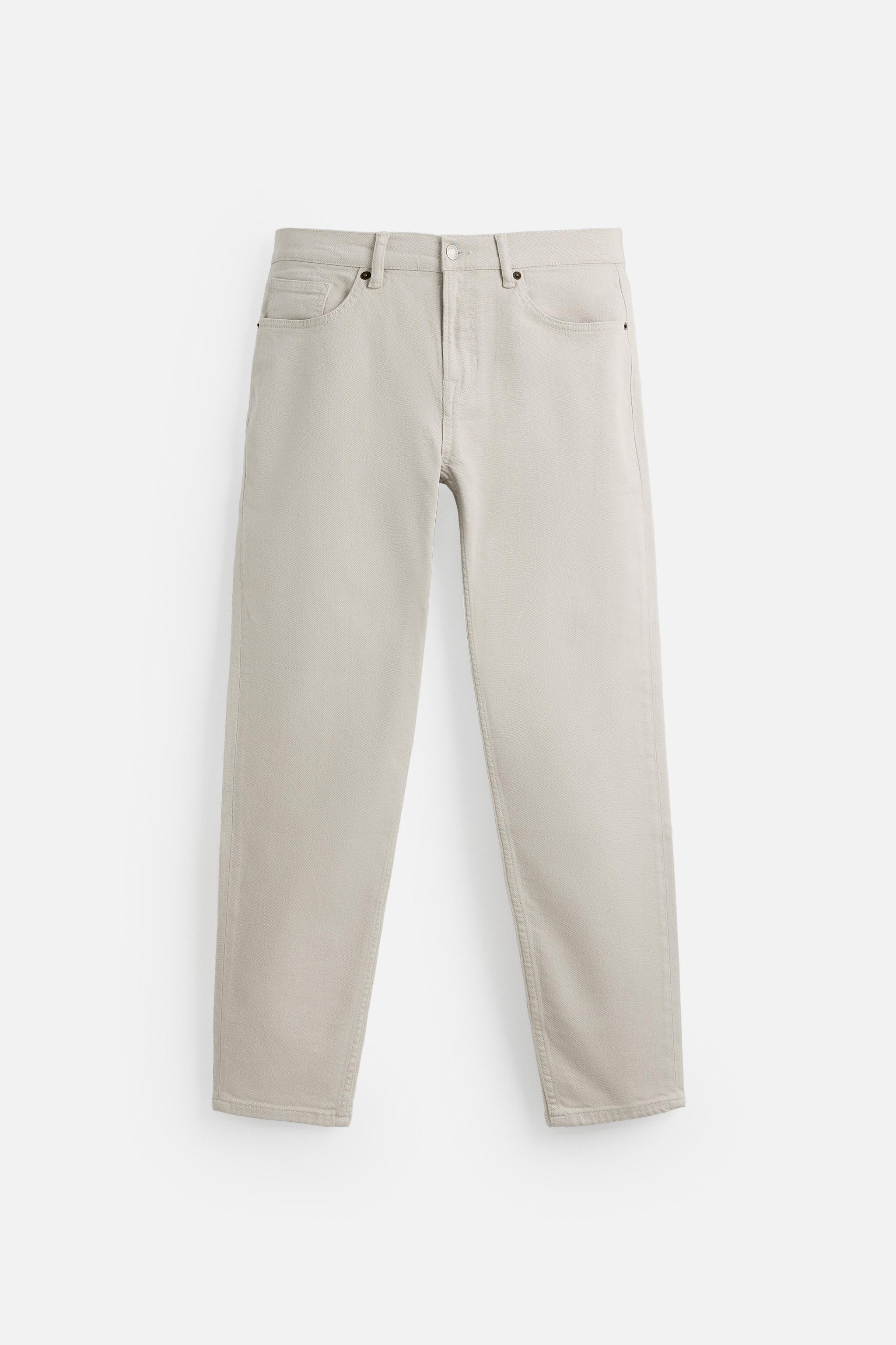 【ZARA】スリムフィット ハイウエスト クラッシュ加工デニム スリムフィットジーンズ - ミディアムブルー | ZARA Japan / 日本