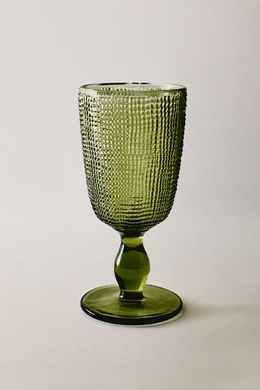 VERRE À VIN VERRE RELIEF - Vert de Zara