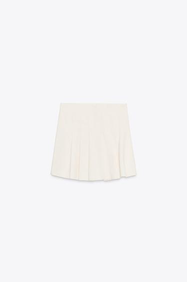 MINI BOX PLEAT SKORT - Light beige by Zara - Image 5