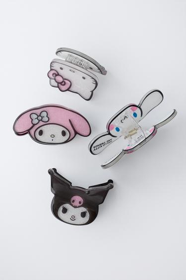 HELLO KITTY AND FRIENDS © SANRIO FOUR-PACK OF HAIR CLIPS - Fuchsia by Zara - Image 2