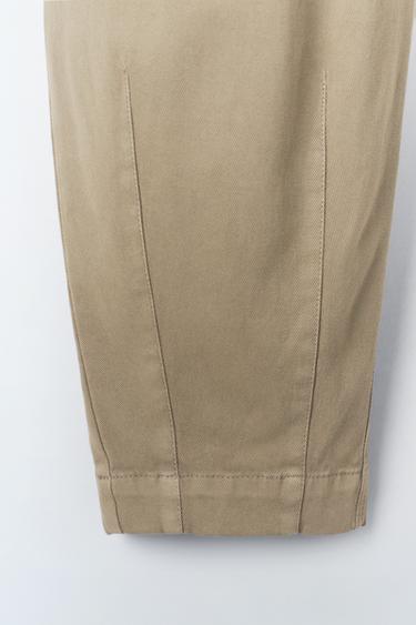 LIMITED EDITION ELASTIC TROUSERS - Stone by Zara - Image 2