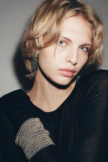 WIDE METAL BRACELET - Silver by Zara