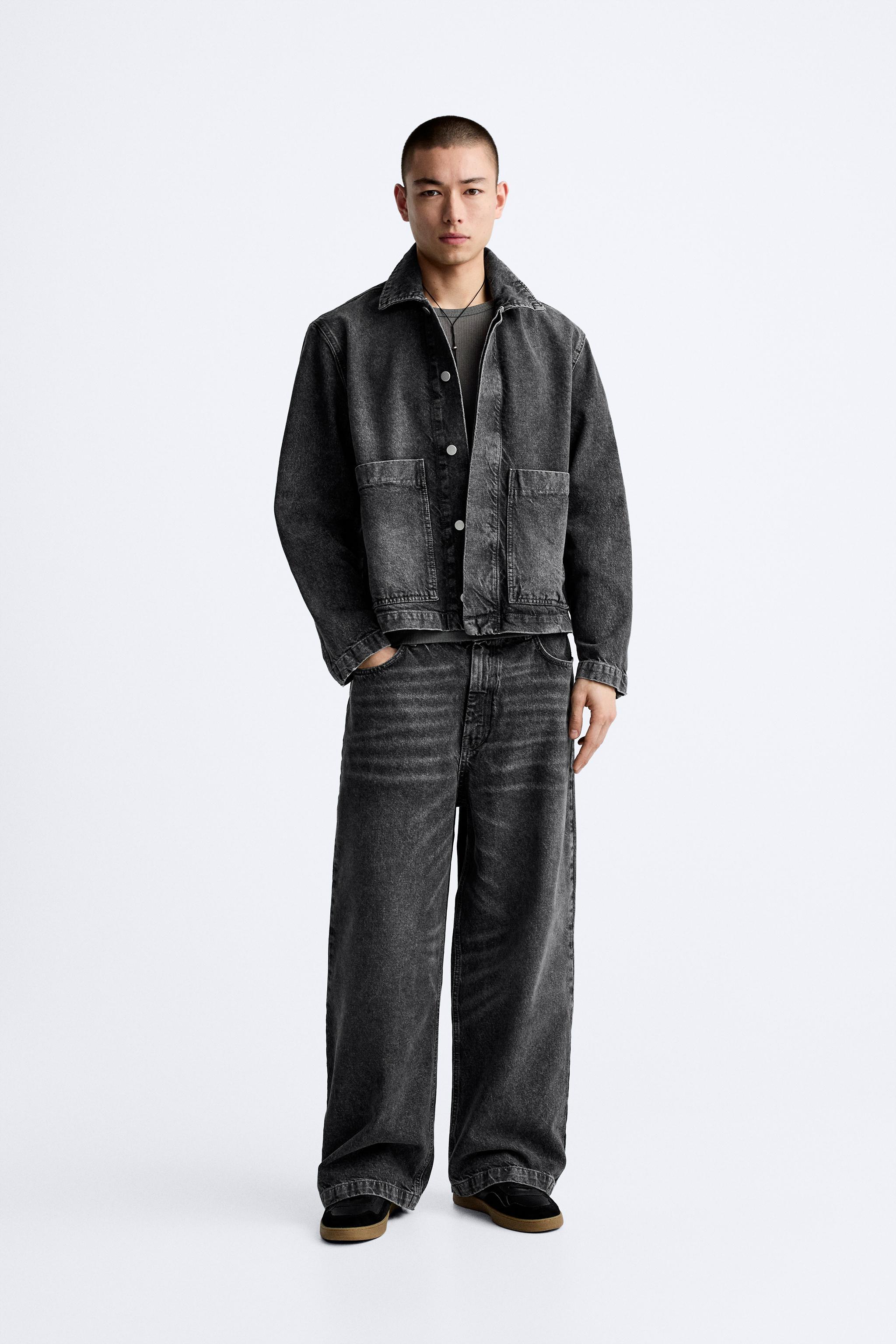 CROPPED DENIM JACKET - Gray | ZARA United States