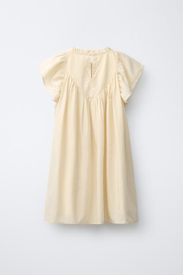 ROBE BRODÉE FANTAISIE - Jaune clair de Zara - Image 1