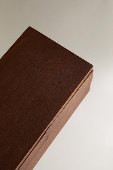 RECTANGULAR WOODEN JEWELLERY BOX - Brown by Zara - Image 2