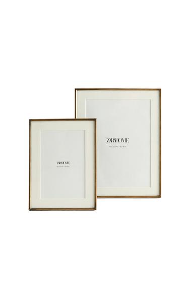 CADRE PHOTO CONTOUR FIN MÉTALLIQUE - Doré de Zara