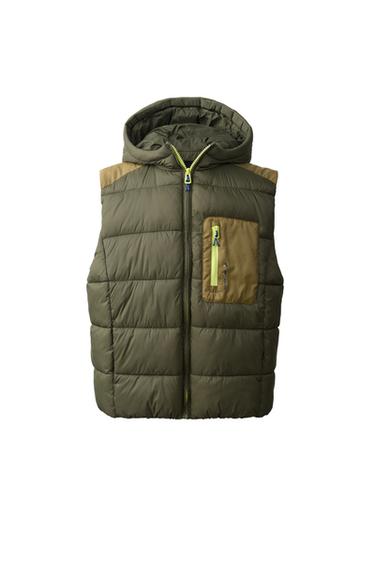 CHALECO NYLON WATER REPELLENT - Khaki de Zara
