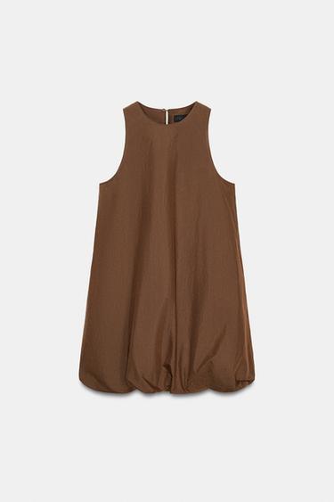 MINI BUBBLE DRESS - Brown by Zara - Image 5