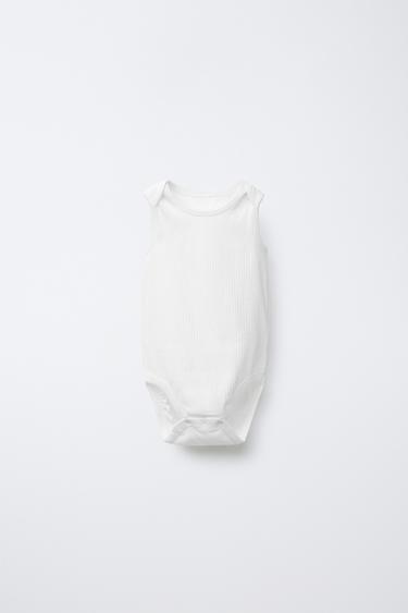 LOT DE TROIS BODYS SANS MANCHES - Blanc de Zara - Image 1