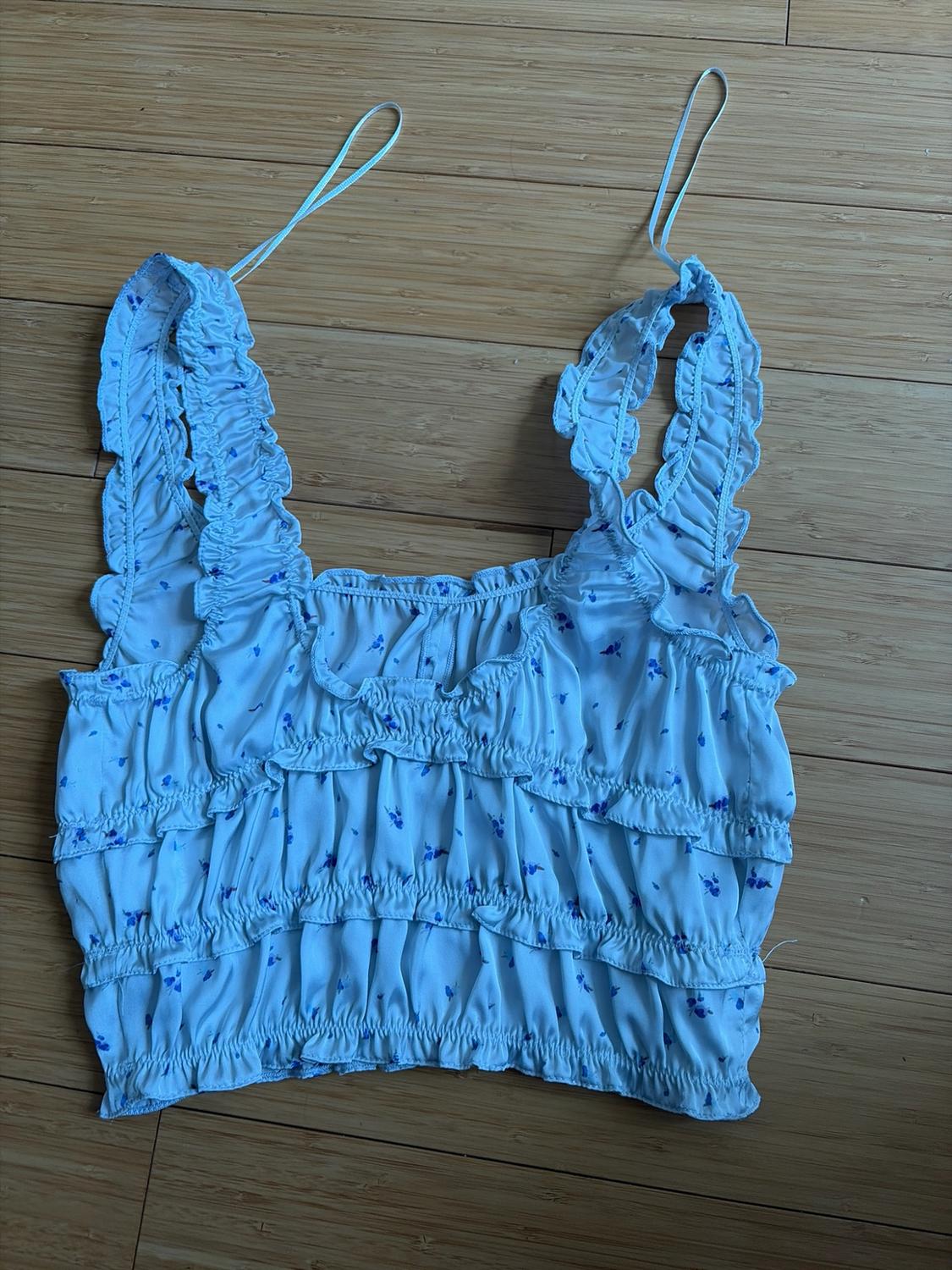 RUFFLED SATIN EFFECT TOP - Image 5