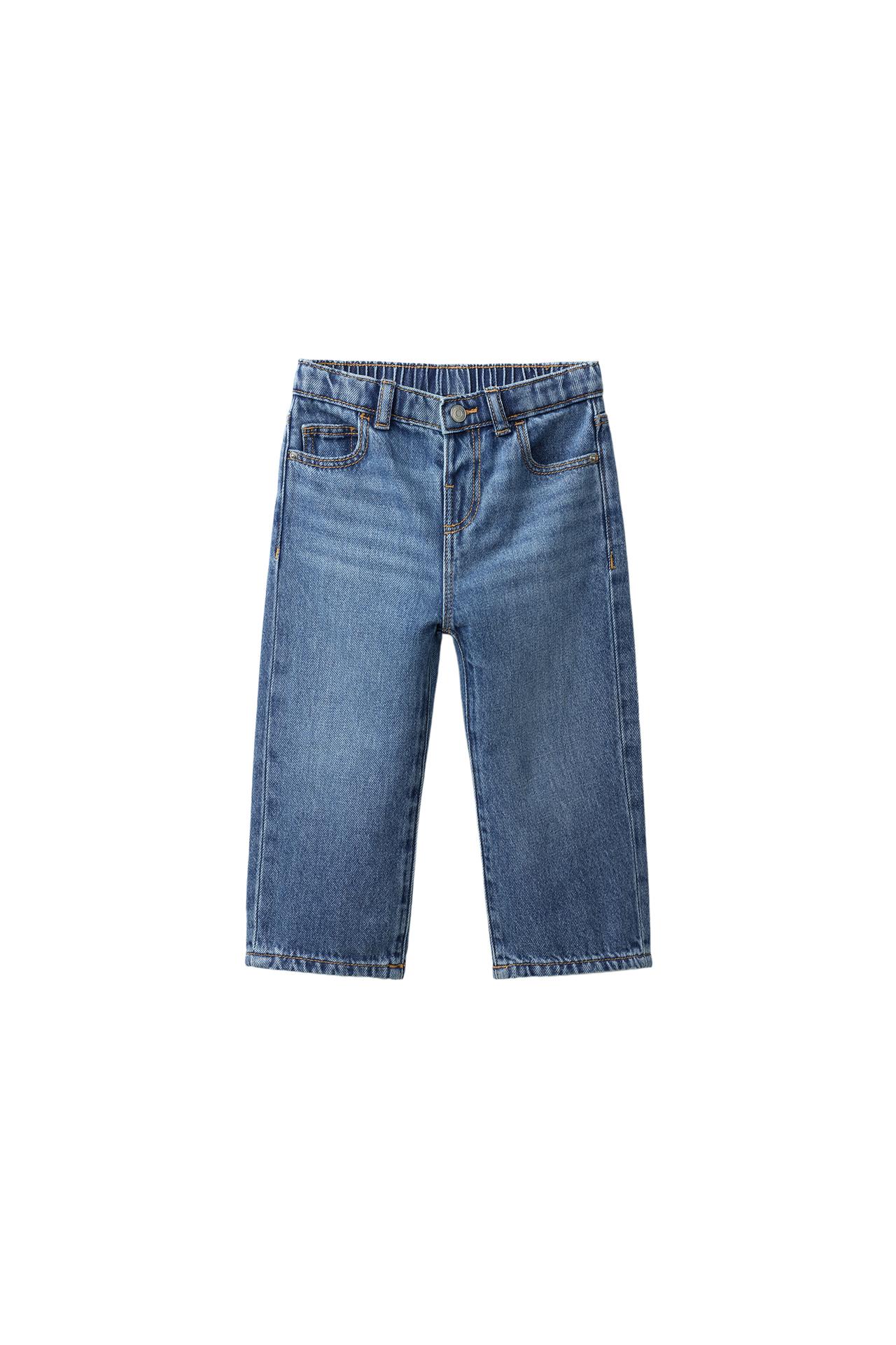 STRAIGHT JEANS — Mid-blue