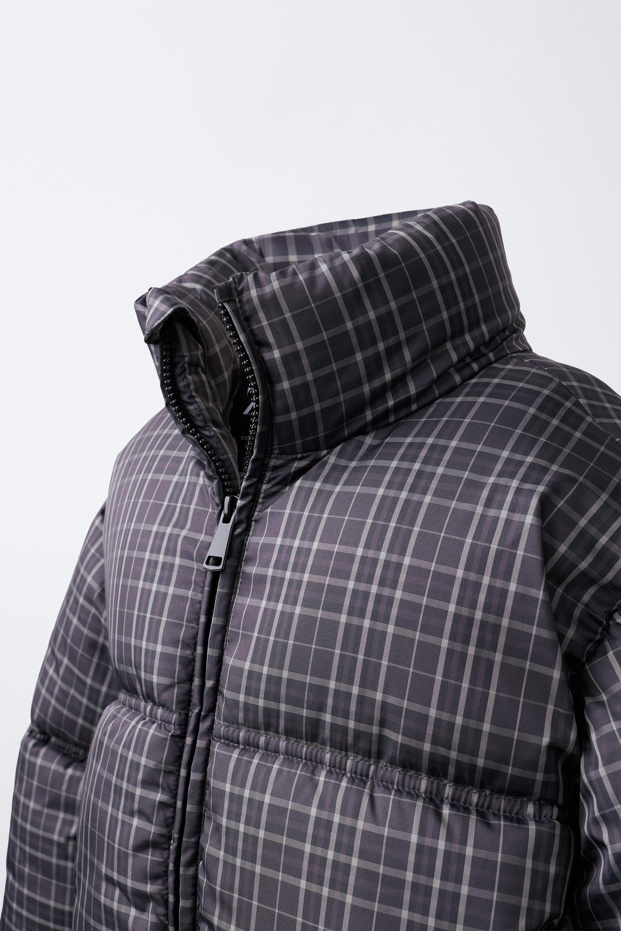 QUILTED CHECK PRINT JACKET