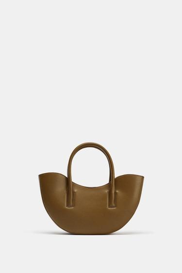 MINI SAC SHOPPER OVALE - Vert de Zara