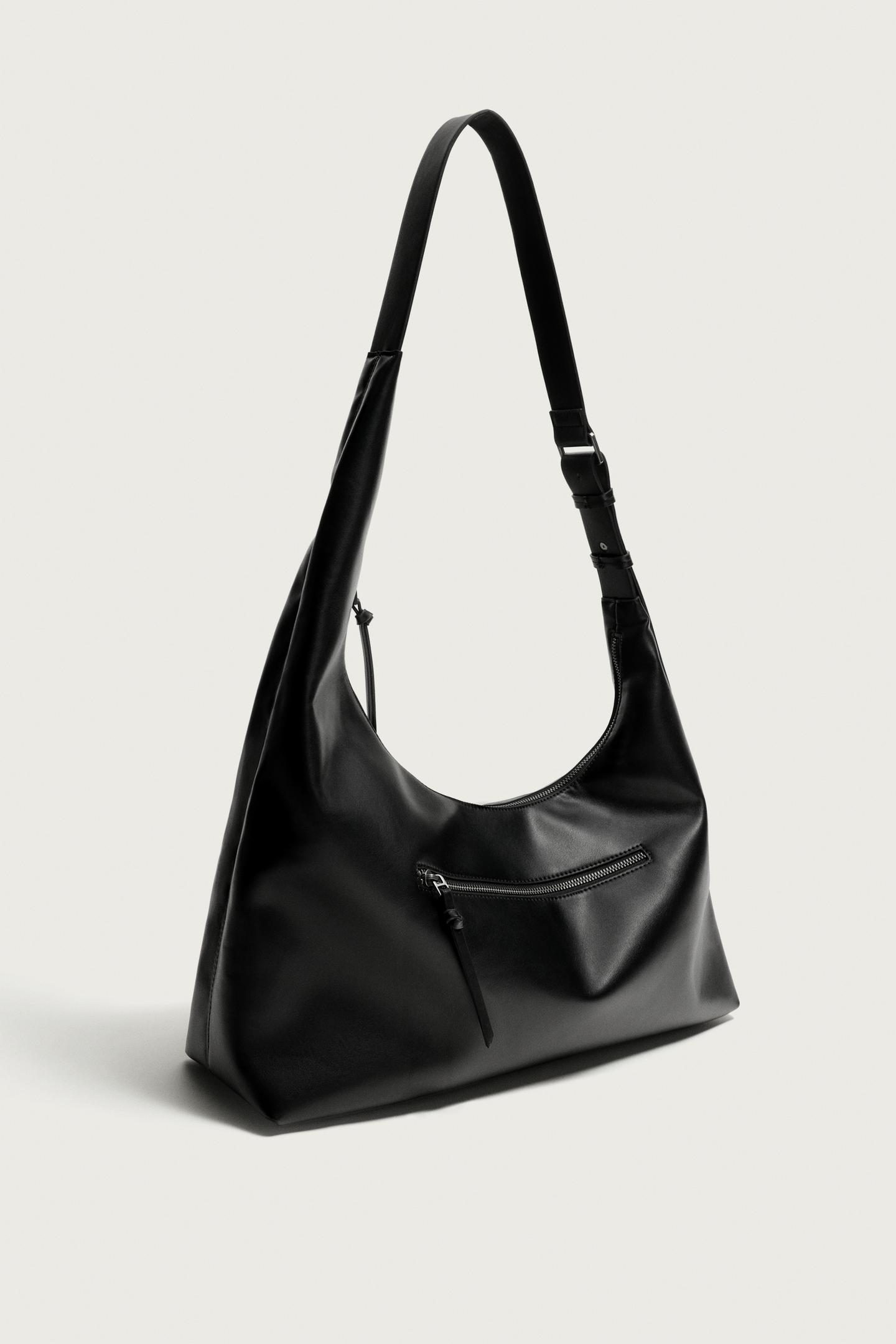 Мужская сумка Zara Asymmetrical Shoulder, цвет: Чёрный — фото 5